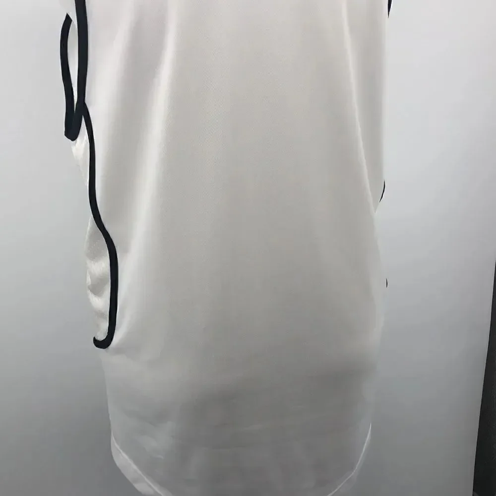 Adidas white with black trim tank